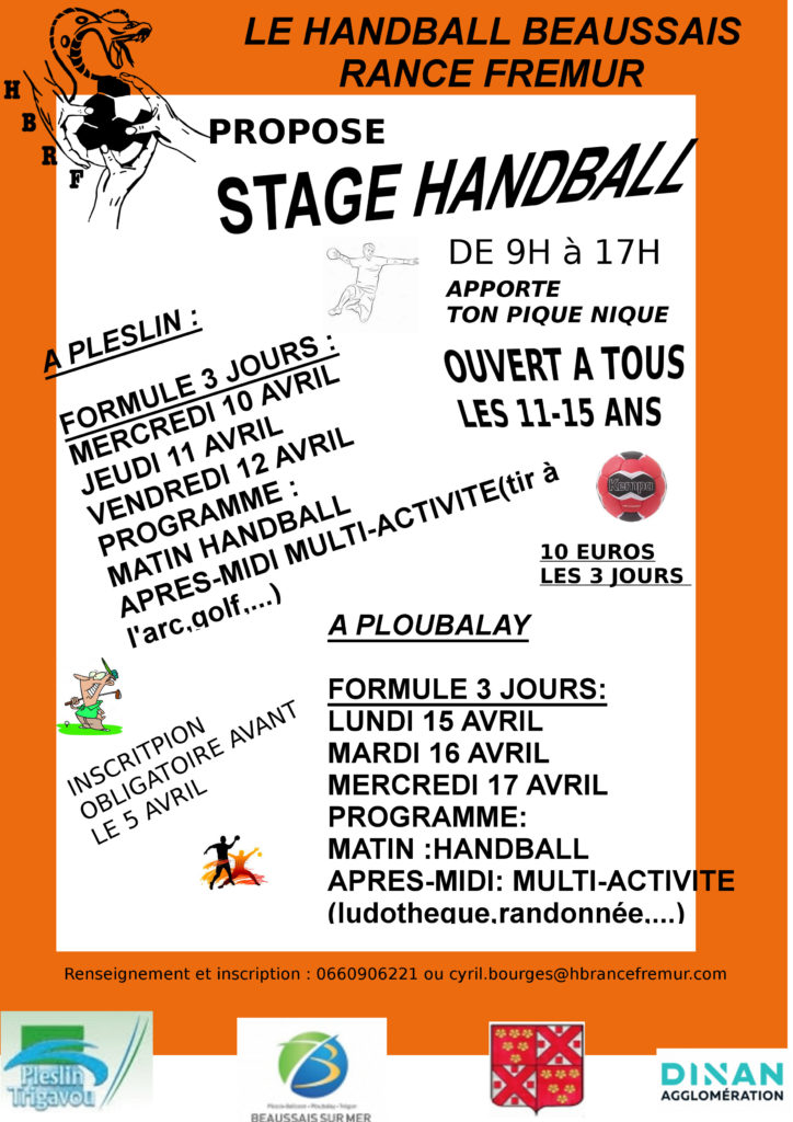 Stage handball et multi-activités Dinan